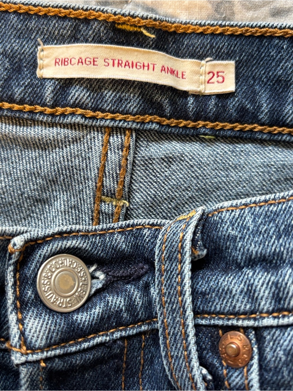 Levi’s Ribcage Straight Ankle Jeans Women’s Size 25 - Picture 5 of 14